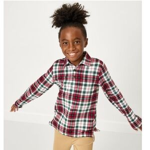 BNWT Little Sleepies Holly Plaid Polo Shirt
